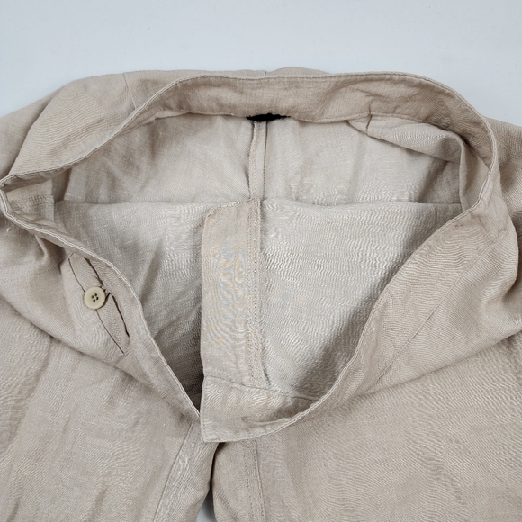 Eileen Fisher Pants Womens Medium Beige Tan Linen Blend 34x33 - Picture 5 of 9